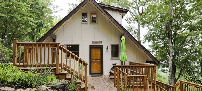 Escape the ordinary, discover the tranquility & warmth of this  A-Frame cabin Hotels in McDowell County
