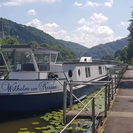 The other accommodation. The residential ship "Wilhelm von Nassau" in Bad Ems a.d. Lahn