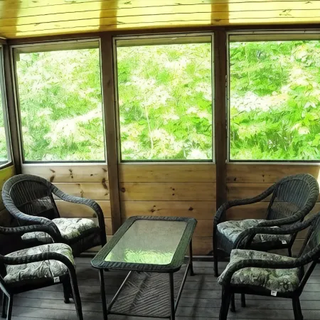 Romantic Getaway, Private Cabin Overlooking Sawyer Lake  Wifi, TV, AC, Heat