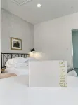 Upscale studio with skyline view