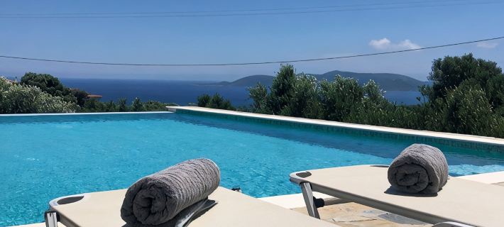 Villa Rosa - Luxury villa with private pool and panoramic sea views. 皮洛斯-內斯托拉酒店