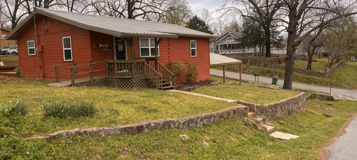 Downtown Cotter Retreat -- Great Outdoor Space!!  200 feet of String Lights! Hotels in Baxter County