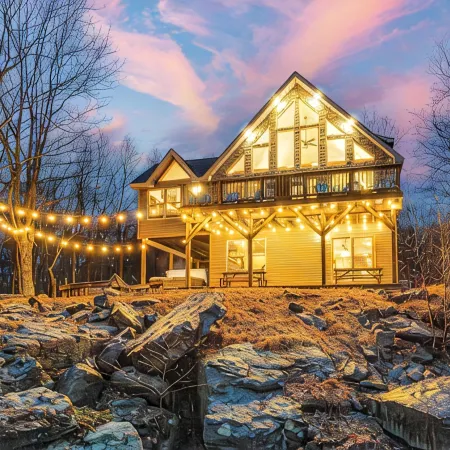 Sleeps 20, Lake Harmony -Hot Tub, Fire Pit, Games - Views -Super Spacious