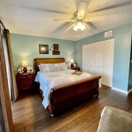 St. Augustine Beach condo, no roads to cross, just direct access to sun & surf.