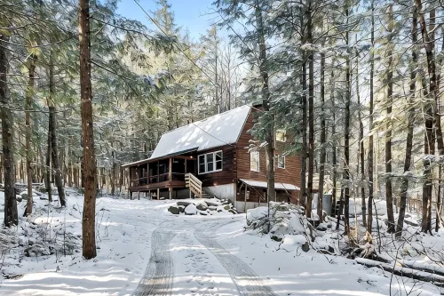 Private cabin on 3Acres with private hot tub! Lake access, Skiing, Snowmobiling! - Chalets