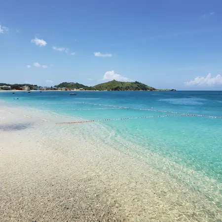 Front Beach in Grand Case Saint Martin