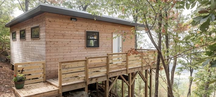 Two Bedroom Modern Tiny House with Bluff Views, Huge Windows! Hotels in Dade County