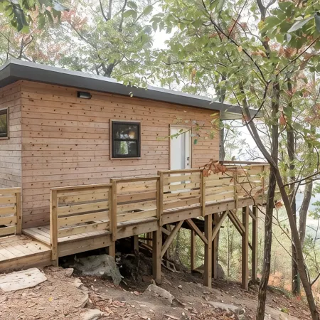 Two Bedroom Modern Tiny House with Bluff Views, Huge Windows!