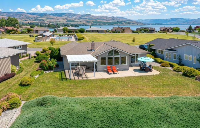 Wapato Point Pool Side Home Sleep 8, 3 Bed 2.5 Bath, Lake Views by Outdoor Pool