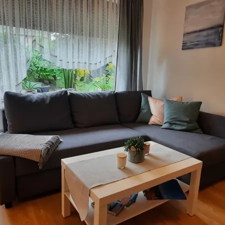 Large apartment with fireplace and washing machine