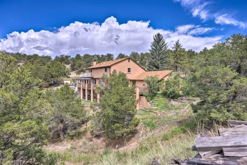 Large Pet-Friendly Salida Ranch w/ Hot Tub, Game Room & Scenic Views - balcony