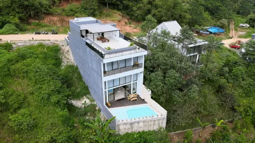 Lavender Rooftop Villa 3 Bedrooms with a Private Heated Swimming Pool