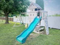 Entire lower level in a private home with walkout fenced yard.