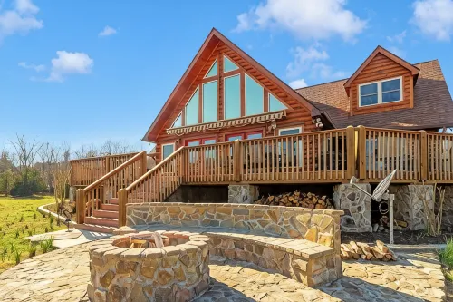 7 Person New Hot Tub  at Stunning Log Cabin 4 Bed 4 Full Bath  5 Min  to TI - Chalets