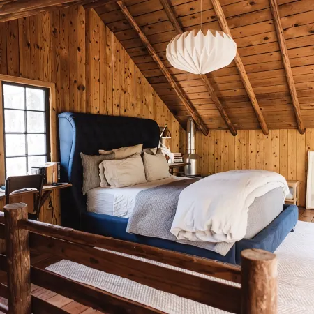 The Hide & Seek: vintage modern forest cabin with sauna