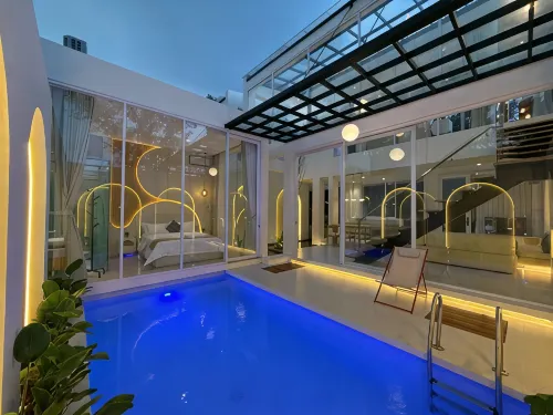 Villa Amethyst D-18 Lembang 2 BR With Private Hot Pool & Karaoke Set