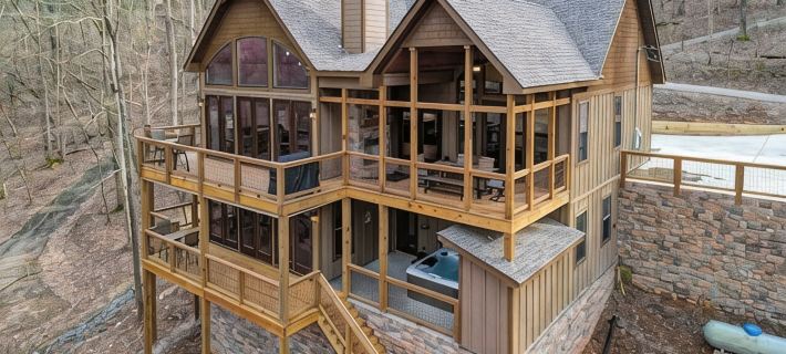 Riverfront Cabin! Hot Tub, Bar, & Fireplace; Family Friendly; Fire Pit ギルマーのホテル