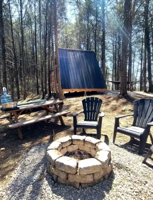 "Lady A"-frame Glamping Cabin @Nolichucky River near Smoky Mtns.