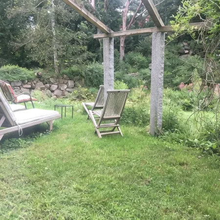 Walk to the ocean, very private. Secluded, woodsy location.