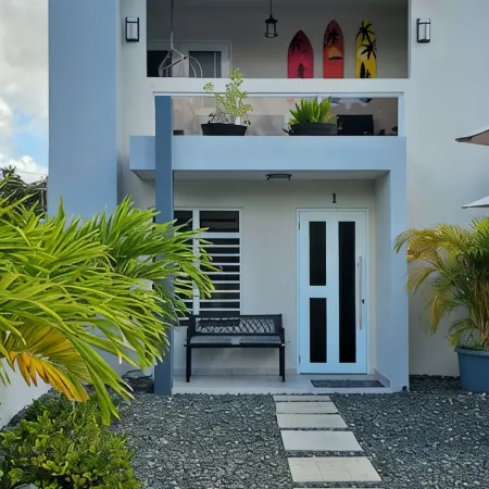 Pool+Walk to Beach+Fast WIFI+Coffee Station+Located in Rincón's Touristic Heart