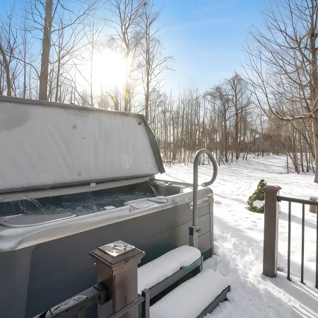 Peaceful A-Frame w/ Hot Tub, Game Room & Loft – Near Dining, Shopping & YSU