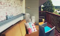 Vacation home at Seepark Kirchheim, Hesse for families and groups of up to 6 people - balcony