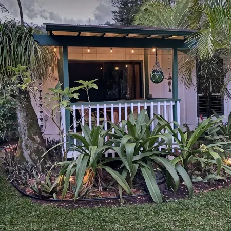 Tiki Hut Cottage -  Lush Tropical Garden, ;Walk to Tunnels Beach TVNCU#5161