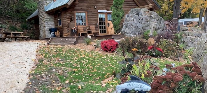 Log Cabin next to the Mississippi River アラマキーのホテル