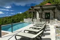 Walk to world famous Maho Bay! Privacy, views, pool, 4 equal king size bedrooms. - Pool