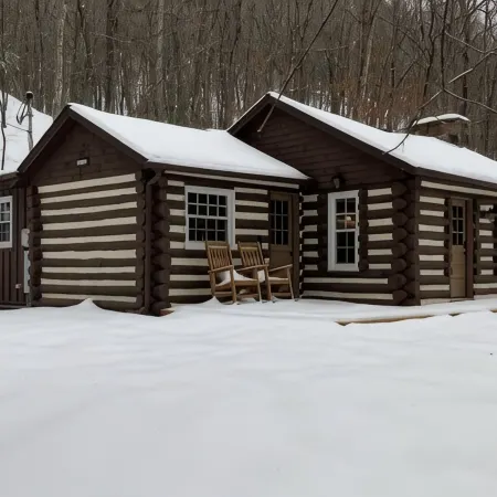 Creek side Log Cabin with hot tub in White Sulphur Springs WV