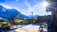 Chalet Rösi | Holiday Apartment with Hot Tub in the Mountains - Wifi