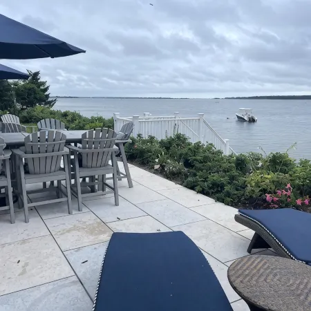 Brand new private  beachfront home in Mashpee on Waquoit Bay