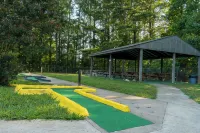 Large Octagon Cabin on Double Lot! Hot Tub, Fire place, Game room, Fire pit! - Alphydda