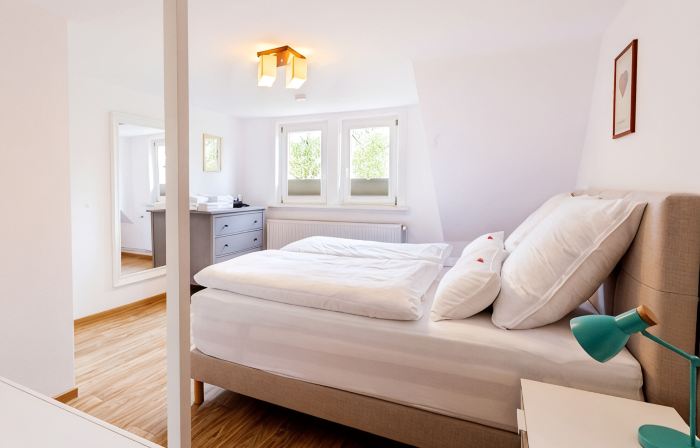 Modern apartment in a half-timbered house in the city center