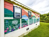 Tiny, charming mountaintop cottage with large firepit, deck and amazing views