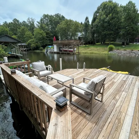 Stunning Lake Gaston Waterfront! Renovated  3Br 2BA  with Dock on an Acre Lot.