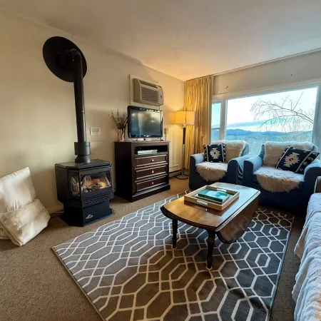 Cozy 2-bedroom condo with WiFi, pool, fitness room in charming Stowe