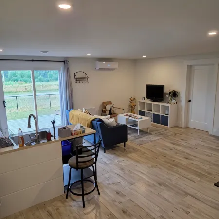 East Royalty Modern lower level apartment.
