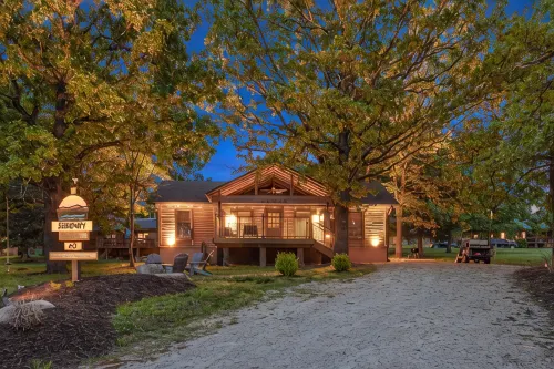 Resort Cabin w/ Firepit, Spacious Deck & Outdoor TV - 2 Miles to SDC