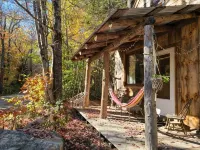 Cabin-Swim-Brook View-Woodfired Sauna-Firepit-Woodstove-7 Min to Stratton-Dog OK
