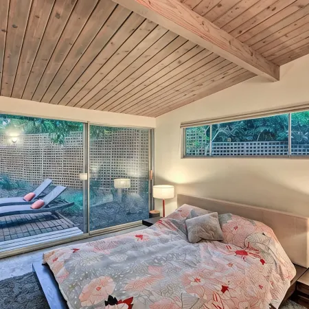 Mid-Century Steps from Miramar Beach, Private Fenced Garden in Montecito