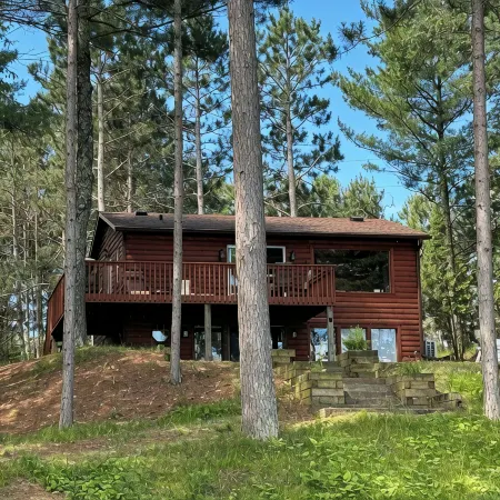Escape to the Lake - Rustic 3-bedroom log-sided cabin nestled amongst the pines