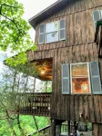 Cliffhanging Cabin over French Broad River between Hot Springs, NC and Gatlinburg Tn