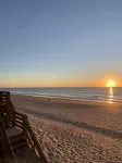 Not quite ocean front, but almost! Just a few steps to the sand! Pet friendly.