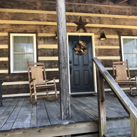 The Natchez - quiet front porch & rockers.