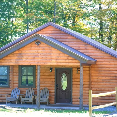 Rustic yet Modern Log Cabin, Cayuga Wine Trail, Dog Friendly, Open Year Round