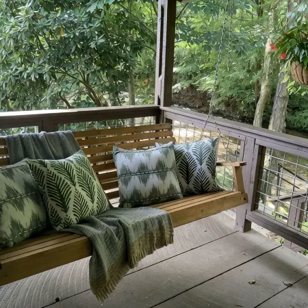 Riverside Retreat located on the Nottely River in the North Georgia Mountains.