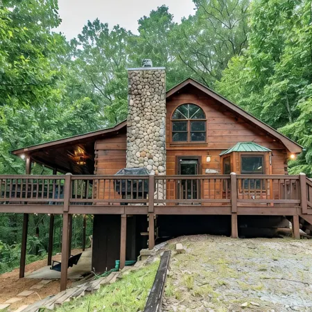 Blue Ridge Mountain Cabin w/ Hot Tub, Firepit, Game Room & Scenic Views