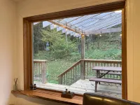 Waterfall View from Secluded 4 Bed Cabin in East Branch, NY with Mountain Views