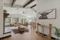 Spacious 7-Bed Home w/ Hot Tub, Fireplace, Gym, Wine Bar, and 2 Living Spaces!